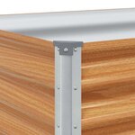 vidaXL Jardinière surélevée 390 x 50 x 68 cm Acier galvanisé