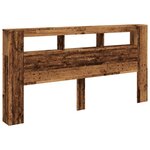 vidaXL Tête de lit à LED vieux bois 200x18 5x103 5cm bois d'ingénierie