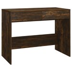 vidaXL Bureau Chêne fumé 101x50x76 5 cm Aggloméré