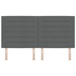 vidaXL Tête de lit design gris foncé 180 cm en tissu