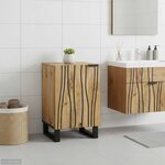 vidaXL Meuble de Lavabo de Salle de Bain Marron 38 x 33 5 x 58 cm