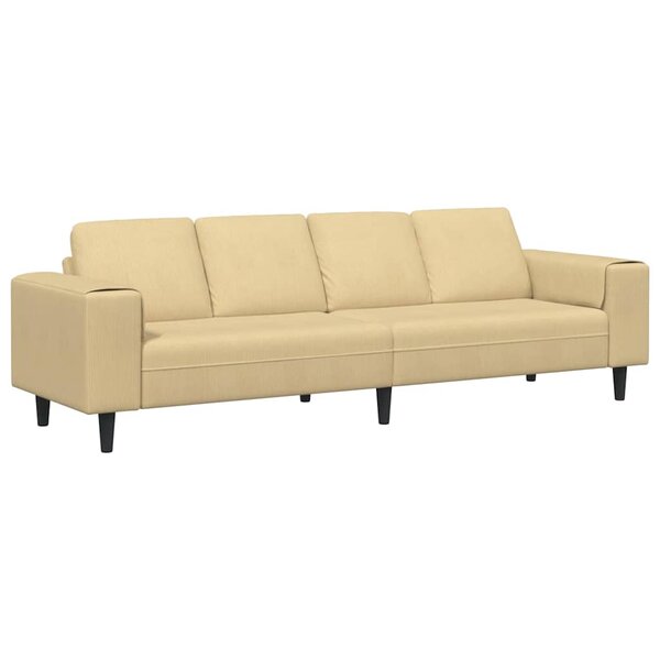 vidaXL Canapé Vert gris 250 x 77 x 76 cm Tissu en velours côtelé