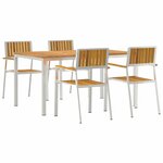 vidaXL Ensemble de repas extérieur 5 pc 150 x 90 x 75 cm