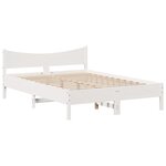 vidaXL Cadre de lit sans matelas blanc 140x200 cm bois de pin massif