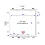 Chambre froide professionnelle - hauteur 2010 mm - combisteel -  - acier inoxydable1200 x 1500 2100x2100x2010mm