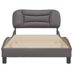 vidaXL Cadre de lit sans matelas Hvar gris 100x200 cm similicuir