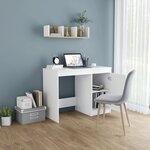 vidaXL Bureau Blanc 100x50x76 cm Bois d'ingénierie