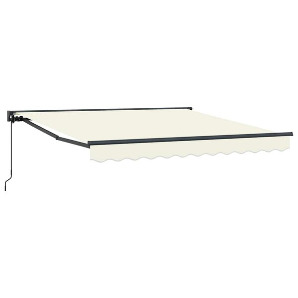 vidaXL Auvent Rétractable Crème 300 x 250 cm Polyester et métal