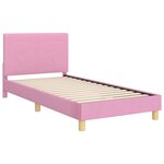 vidaXL Cadre de lit pour enfants avec tête de lit Rose 90 x 200 cm