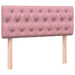 vidaXL Sommier à lattes de lit avec matelas et LED rose 120x220 cm velours