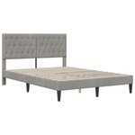 vidaXL Cadre de lit avec matelas Gris clair 140 x 190 cm Velours