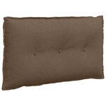 vidaXL Coussin de Dos Marron 80 x 19 x 50 cm tissu