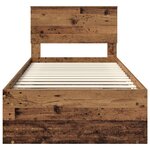 vidaXL Cadre de lit Bois ancien 90 x 190 cm Pin massif