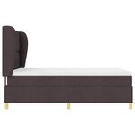 vidaXL Lit à ressorts avec matelas Marron foncé 200 x 140 cm tissu
