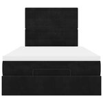 vidaXL Cadre de lit ottoman avec matelas noir 120x190 cm velours