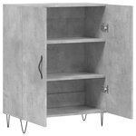 vidaXL Buffet gris béton 69 5x34x90 cm bois d'ingénierie