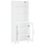 vidaXL Buffet haut Blanc 69 5x34x180 cm Bois d'ingénierie