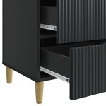 vidaXL Cabinet de chevet Noir 43 x 41 x 66 5 cm Bois d'ingénierie