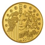 Pièce de monnaie 5 euro France 2010 or BE – Europa (Abbaye de Cluny)