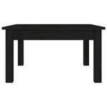 vidaXL Table basse Noir 55x55x30 cm Bois massif de pin
