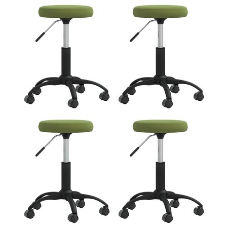 vidaXL Chaises à manger lot de 4 vert clair velours