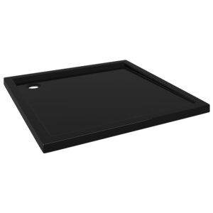 vidaXL Receveur de douche carré ABS Noir 80x80 cm