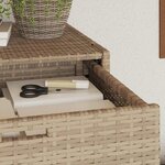 vidaXL Armoire de rangement de jardin beige 55x55x111cm résine tressée