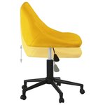 vidaXL Chaise pivotante de bureau Jaune moutarde Velours