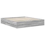 vidaXL Cadre de lit Gris Sonoma 180 x 200 cm Bois Ingénierie