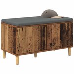 vidaXL Banc d'entrée avec coussin Bois ancien 80 x 38 x 46 cm