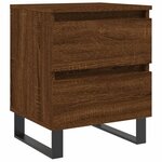 vidaXL Table de chevet chêne marron 40x35x50 cm bois d’ingénierie