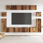 vidaXL Unites TV Montage mural 4 Pièces Bois Ancien Bois d'ingénierie