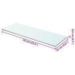 vidaXL Panneau pour étagère Verre transparent 70 x 25 cm
