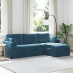 vidaXL Canapé Bleu 198 x 134 x 80 cm Velours