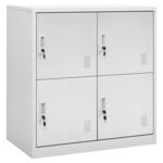 vidaXL Armoire à casiers Gris clair 90x45x92 5 cm Acier