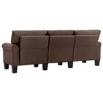 vidaXL Canapé à 3 places Marron Tissu