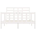 vidaXL Cadre de lit Blanc Bois de pin massif 120x200 cm