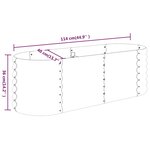 vidaXL Lit surélevé de jardin Acier enduit de poudre 114x40x36 cm Vert
