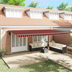 vidaXL Auvent Rétractable with orange et marron 600 × 350 cm tissu