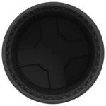 vidaXL Pot à fleurs rond 6 Pièces Noir Ø 12 5 x 10 cm Plastique