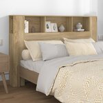 vidaXL Armoire de tête de lit chêne sonoma 160x18 5x104 5 cm