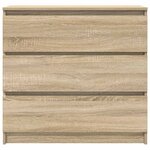 vidaXL Buffet chêne sonoma 80x35x76 cm bois d'ingénierie