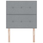 vidaXL Tête de Lit LED avec des lumières à LED Gris clair 80 cm tissu