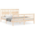 vidaXL Cadre de lit sans matelas 160x200 cm bois massif