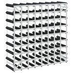 vidaXL Casier à bouteilles pour 72 bouteilles Noir Bois de pin solide