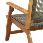 vidaXL Mobilier de jardin Gris 122 x 78 x 73cm Bois d'acacia massif