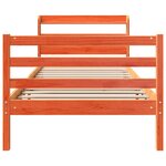 vidaXL Cadre de lit sans matelas cire marron 75x190 cm bois pin massif