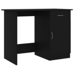 vidaXL Bureau Noir 100x50x76 cm Bois d’ingénierie