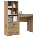 vidaXL Bureau avec tiroir 2 Pièces Chêne artisanal