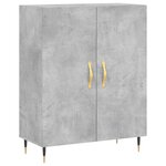 vidaXL Buffet haut Gris béton 69 5x34x180 cm Bois d'ingénierie
